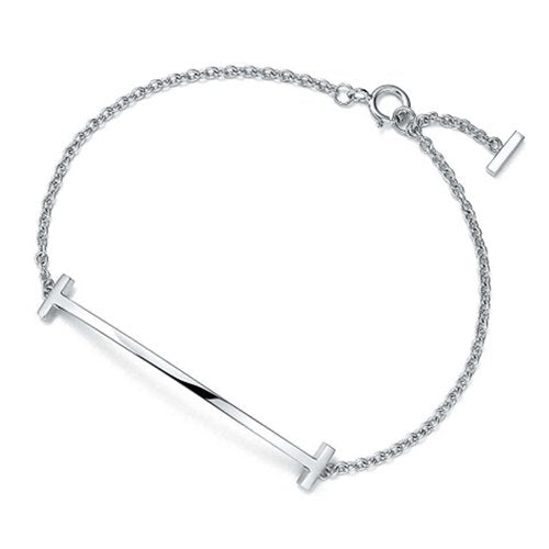 TIFF Genuine 100% 925 Sterling Silver Color & Rose Golden Adjustable Size Bracelet DIY Bangle Jewelry Gifts