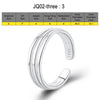Solid 925 Sterling Silver Three Line Rose Toe Finger Knuckle Ring For Women Adjustable Fine Jewelry Korean Style