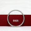 Sterling Silver 925 Ring Vintage Round Twisted Rope Knuckle Elegant Rings For Women Fashion Jewelry Classic 7 Sizes
