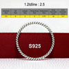 Sterling Silver 925 Ring Vintage Round Twisted Rope Knuckle Elegant Rings For Women Fashion Jewelry Classic 7 Sizes
