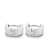 Sterling Silver Black&White Hoop Earrings High-end Fine Jewelry Korean Chic Style Clasp Earrings Unisex For Men&Women