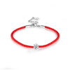 ROXI Austrian Round Crystal Charm Bracelets for Women Red Thread Line Rope Trendy Bracelet Bangles femme boho Jewelry pulseras