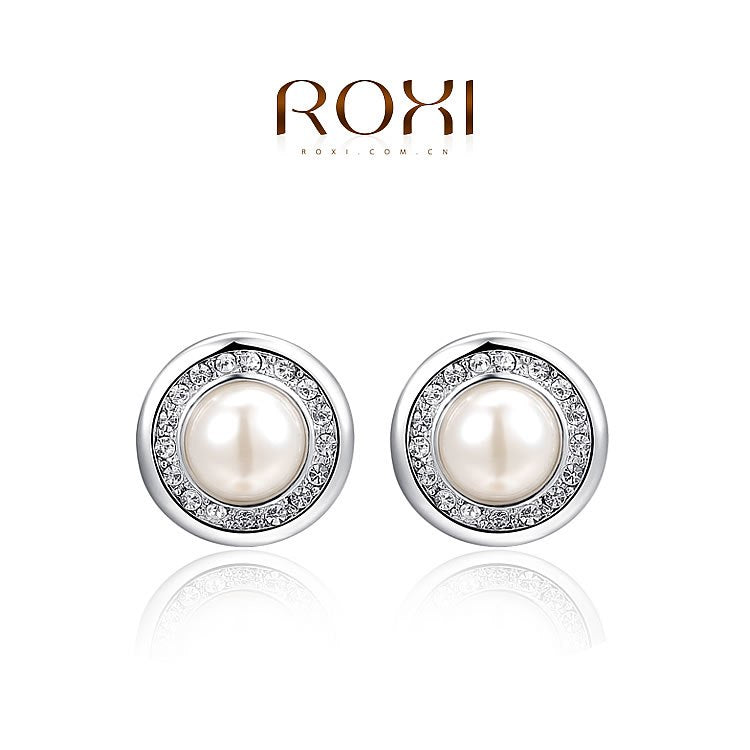 Brand Earring New Style Gift Pearl Earrings Women White /Rose Gold Color Earrings Fashion Party Wedding Engagement Jewelry