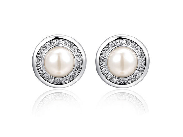 Fashion Crystal Stud Earrings Rose Gold Color Brincos Imitation Pearl Earrings For Woman 2020 Romantic Jewelry