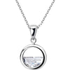RYOUCUTE 100% Real Pure Silver Color  Jewelry Korean Long Rhinestone Circle Necklaces For Women Wedding Kolye Collares