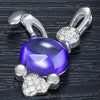 Rabbit Chokers Necklaces For Girls 925 Silver Jewelry Making 14x22mm Pendant Necklace Women Natural Stone Red Bead 8x10mm