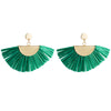 Raffia Material Fan Shape Dangle Earrings for Women Exaggerated Brand New Design Boho Tassel Earrings aretes de mujer ET743