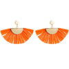 Raffia Material Fan Shape Dangle Earrings for Women Exaggerated Brand New Design Boho Tassel Earrings aretes de mujer ET743
