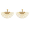 Raffia Material Fan Shape Dangle Earrings for Women Exaggerated Brand New Design Boho Tassel Earrings aretes de mujer ET743