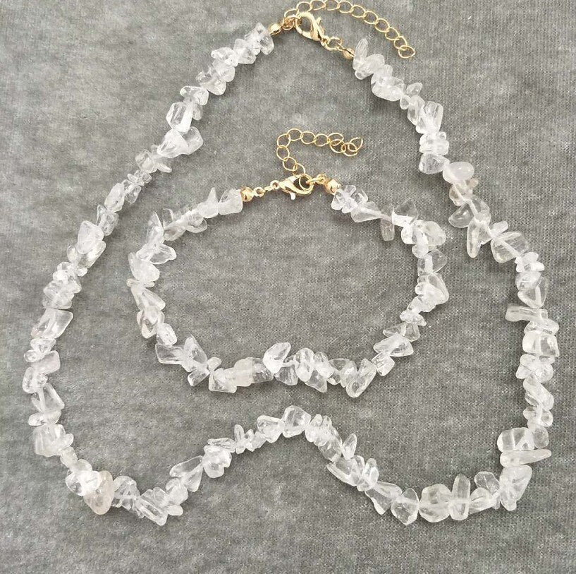 Rainbery Irregular Natural Clear Gravel Stone Beads For Jewelry Making Chip Beads Diy Bracelet Necklace