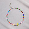 Rainbow Beads Necklace for Women Flower Avocado Handmade Choker Necklace Vintage Bohemian Collar Jewelry DIY Accessories