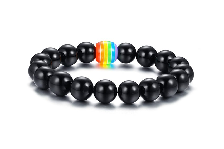 Rainbow Bracelet For Couples Chakra Bracelet For Lovers Tiger Eye Lava Stone Bracelet For Women Men 2020