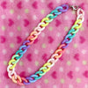 Rainbow Chain Choker Necklace For Women Girl Hip Hop Harajuku Cute Night Club Necklace Cool Statement Jewelry
