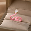 Rainbow Neon Enamel Rings For Women Open Adjustable Snake Ring Female 2023 Trend Aesthetic Couple Jewelry Gift anillos mujer