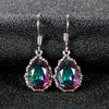 Rainbow Topaz Gemstone Women's Drop Earrings Silver Earrings New Design 2020 Wedding Jewelry Daily Accessories