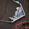 Range Mountain Pines Sun Landscape Pendant Necklaces For Women Party Jewelry Chain Statement Necklace Gift Female Collar
