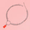 Ransparent Bear Pendant Necklace For Girls Resin Alloy Clavicle Chain Thick Chain Unique Jewelry Gifts Cute Choker