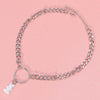 Ransparent Bear Pendant Necklace For Girls Resin Alloy Clavicle Chain Thick Chain Unique Jewelry Gifts Cute Choker