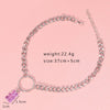 Ransparent Bear Pendant Necklace For Girls Resin Alloy Clavicle Chain Thick Chain Unique Jewelry Gifts Cute Choker