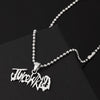 Rapper Juice WRLD Name Necklace Letters Pendant Stainless Steel Charm Hip-hop Rock Jewelry For Man Fans Collar Chain