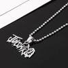 Rapper Juice WRLD Name Necklace Letters Pendant Stainless Steel Charm Hip-hop Rock Jewelry For Man Fans Collar Chain