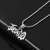 Rapper Juice WRLD Name Necklace Letters Pendant Stainless Steel Charm Hip-hop Rock Jewelry For Man Fans Collar Chain