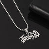 Rapper Juice WRLD Name Necklace Letters Pendant Stainless Steel Charm Hip-hop Rock Jewelry For Man Fans Collar Chain