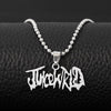 Rapper Juice WRLD Name Necklace Letters Pendant Stainless Steel Charm Hip-hop Rock Jewelry For Man Fans Collar Chain