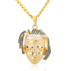 Rapper XXXtentacion Necklace For Women Men Hiphop Iced Out Zircon Pendant Cuban Chain Necklace Charm Crystal Jewerly Gift