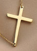 Real 18K Au750 Yellow Rose White Solid Gold Christ Cross Chain Pendant Ncklaces For Women Girl Gift Free Engraving Dropship