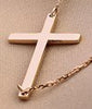 Real 18K Au750 Yellow Rose White Solid Gold Christ Cross Chain Pendant Ncklaces For Women Girl Gift Free Engraving Dropship