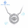 Real 925 Sterling Silver AAA Zircon Necklace Natural Dancing Stone Baltic Amber Necklace Collane Con Pen Accesorios Mujer