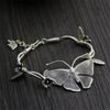 Real 925 Sterling Silver Bracelet 2020 Elegant Butterfly Charms Fashion Link Chain Bracelets For Women Jewelry Gift WT001