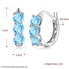 Real 925 Sterling Silver Earrings For Women Fine Jewelry Fashion Silver 925 Jewelry Clear Zirconia Stud Earrings Brincos Bijoux