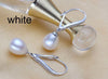 Real 925 Sterling Silver Pearl Earring Jewelry,Wedding Girl Birthd Best Gift White Pink Drop Natural Pearl Earrings
