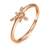 Real 925 Sterling Silver Handmade Fine Jewelry Zirconia Beautiful Dragonfly Design Rings For Women