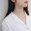 Real 925 Sterling Silver Jewelry Cross and Circle Choker Necklaces Silver 925 Women Jewelry Party Gift Colar collana SUMMERLOVE