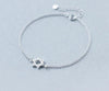 Real. 925 -Sterling -Silver-Jewelry David of Star Chain Bracelet Anklet adjustable Charm jewelry GTLS257