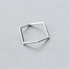 Real. 925 Sterling Silver JewelryGeometric Waterwave Ring Openable Adjustable charms size 4.75-size6.75 GTLJ1194