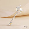 Real 925 Sterling Silver Key Necklaces for Women Lock Style Heart Lover Jewelry for Girlfriend Link Chain Trendy Long Chain