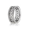 Real 925 Sterling Silver Rings Square Vintage Fascination Clear CZ Finger Rings For Women Wedding Jewelry