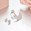 Real 925 Sterling Silver Stud Earrings Fine Jewelry For Women High Quality Fashion Moon Earrings Silver 925 Drop Shipping
