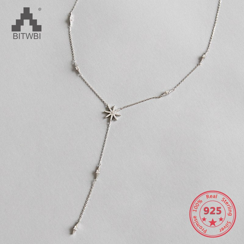 Real 925 Sterling Silver Sun Flower Pendant Necklace For Women Zircon Link Chain Fashion Bijoux Jewelry Lover Trendy Gift