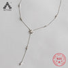 Real 925 Sterling Silver Sun Flower Pendant Necklace For Women Zircon Link Chain Fashion Bijoux Jewelry Lover Trendy Gift