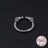 Real 925 Sterling Silver Viking Adjustable Goat Ring