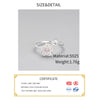 Real 925 Sterling Silver Zircon Enamel Plum Flower Adjustable Ring Elegant Fine Jewelry For Women Romantic Party Bijoux