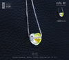 Real. 925 Sterling Silver jewelry Color Changed Austria Crystal Geometric Heart/ Star/ Cube Pendant Necklace 18 Chain X436