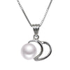 Real 925 solid silver necklace with Natural pearls pendant fashion heart design charms pendant for women fine jewelry gift