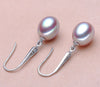 Real 925 sterling silver Earrings Natural Pearl Earrings Teardrop Pearl jewelry For Women christmas earrings gift