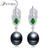Real 925 sterling silver natural black/white/grey pearl earrings women,girl birthd return gift pearl earring